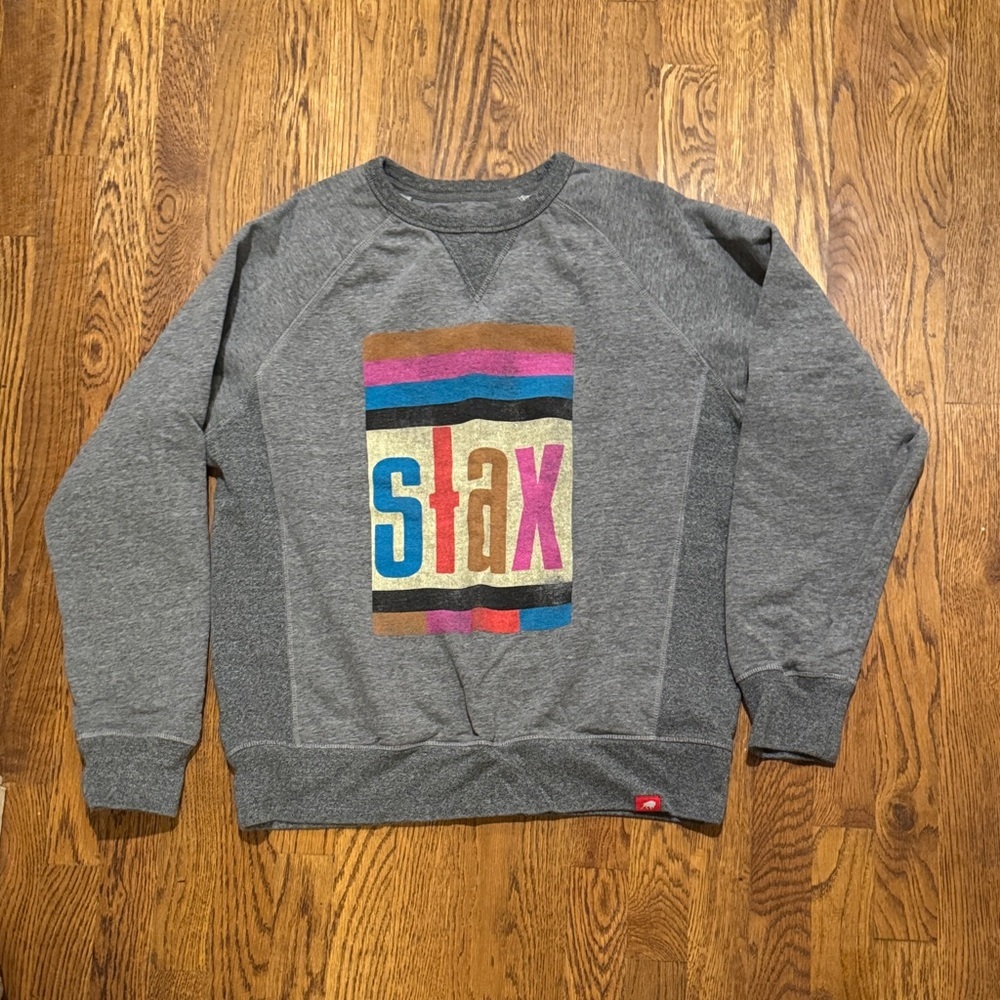 Sportiqe Gray Stax Retro Graphic Women's Sweatshirt size XL
